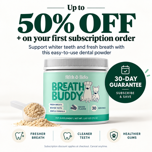 Fresh Breath, Cleaner Teeth & Healthier Gums for Dogs — Dental Powder
