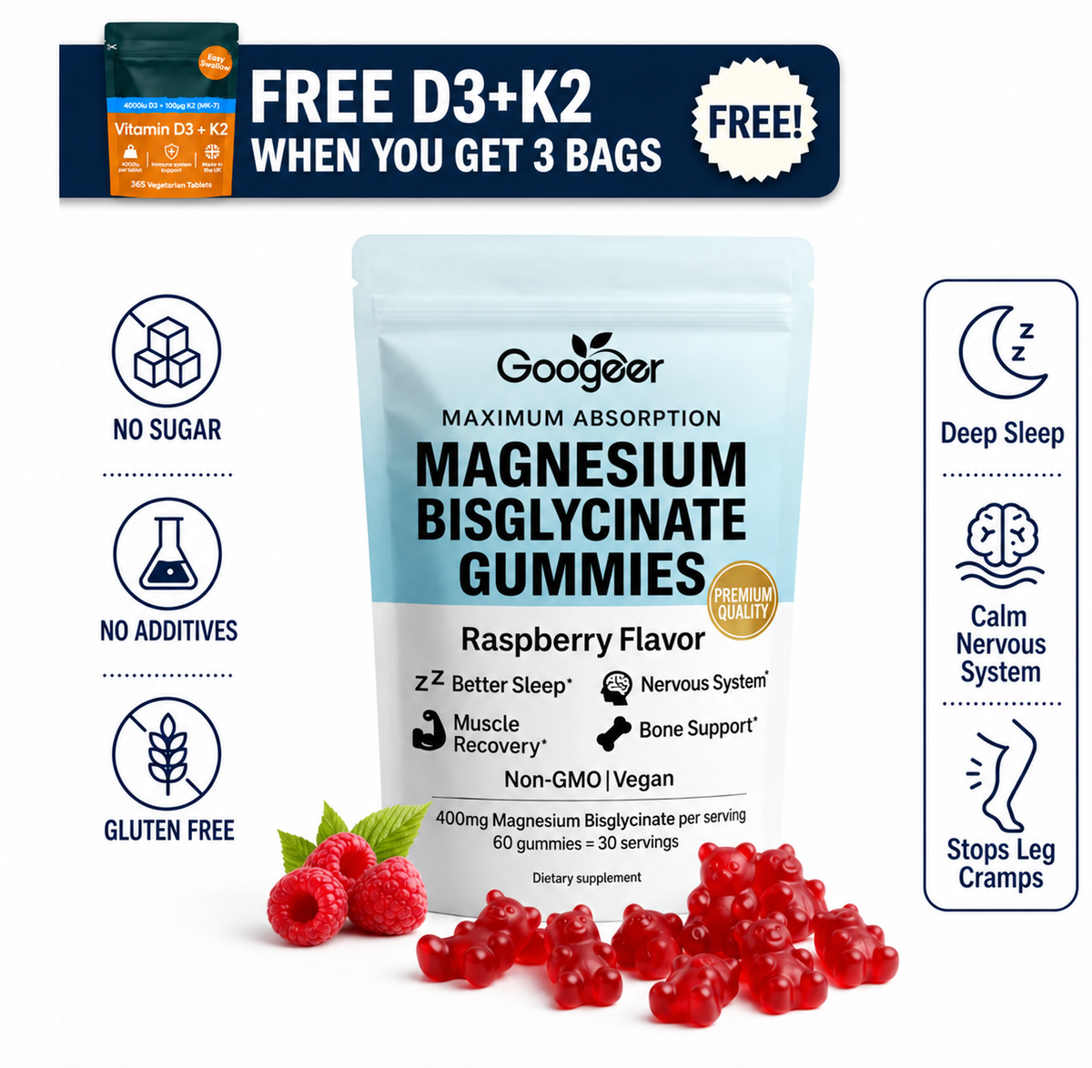 Sidekick Magnesium Bisglycinate Gummies