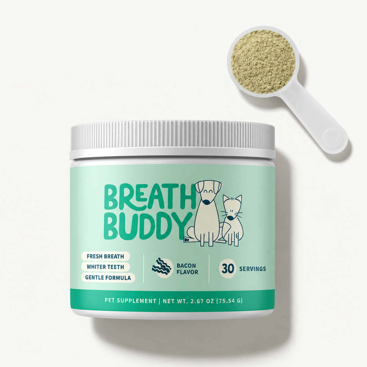 Fresh Breath, Cleaner Teeth & Healthier Gums for Dogs — Dental Powder